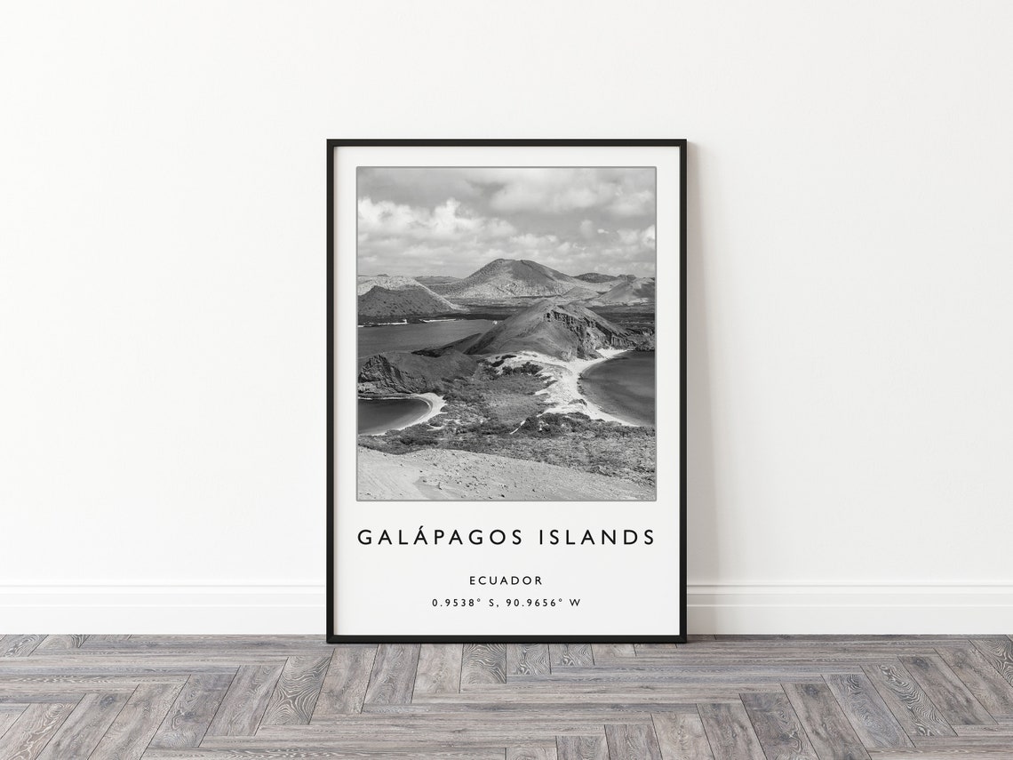 Galapagos Islands Ecuador Travel Print Ecuador Travel Poster Ecuador Travel Print South America Travel Poster Travel Gift - Image 2