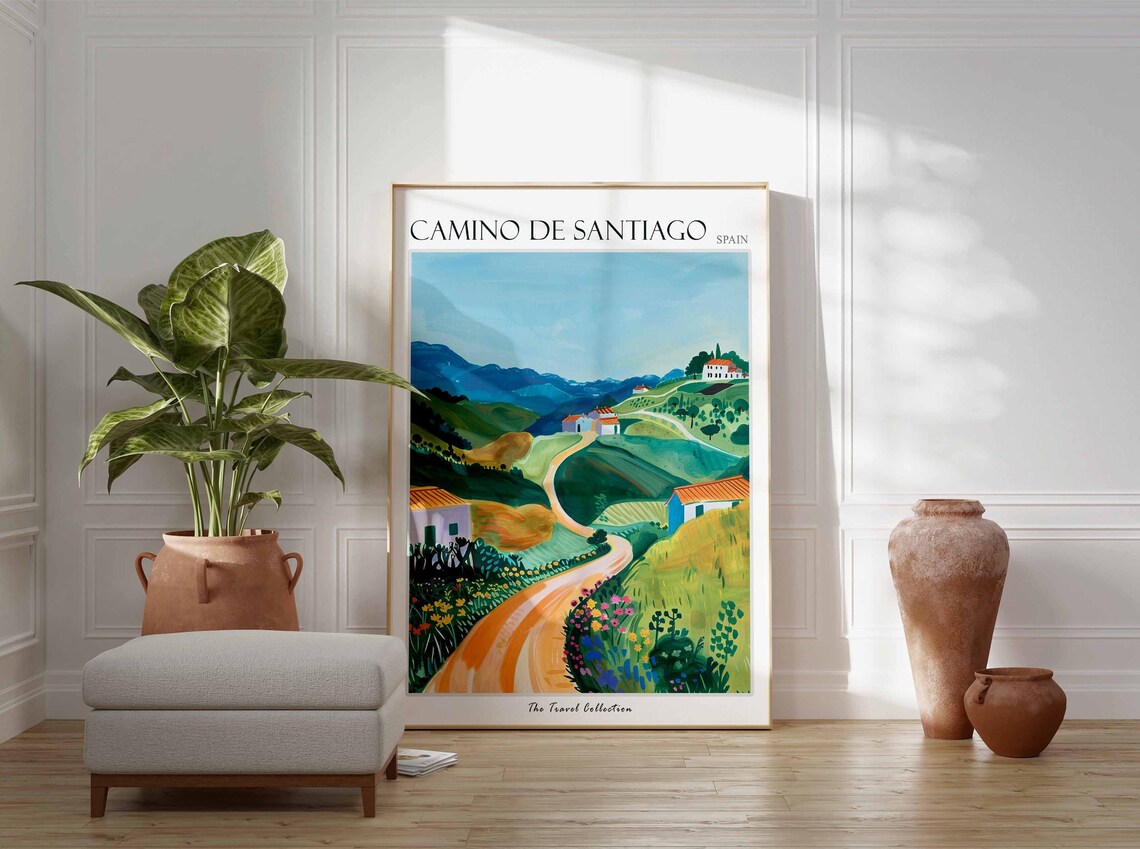 Camino De Santiago Travel Poster, Spain Decor - Image 3