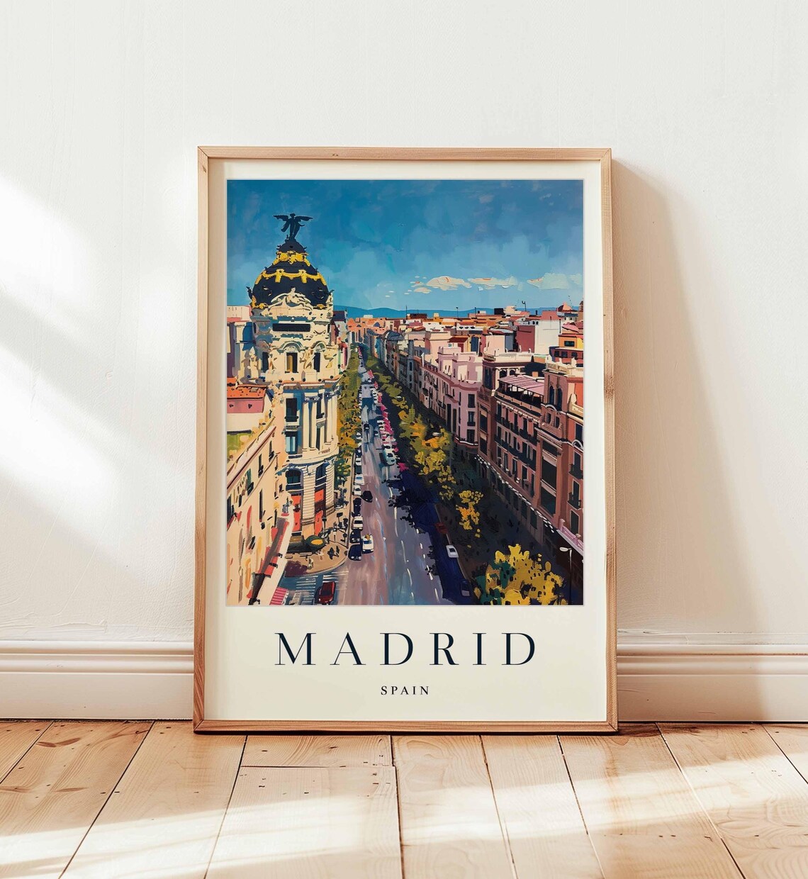 Madrid Travel Poster, Spain Capital City