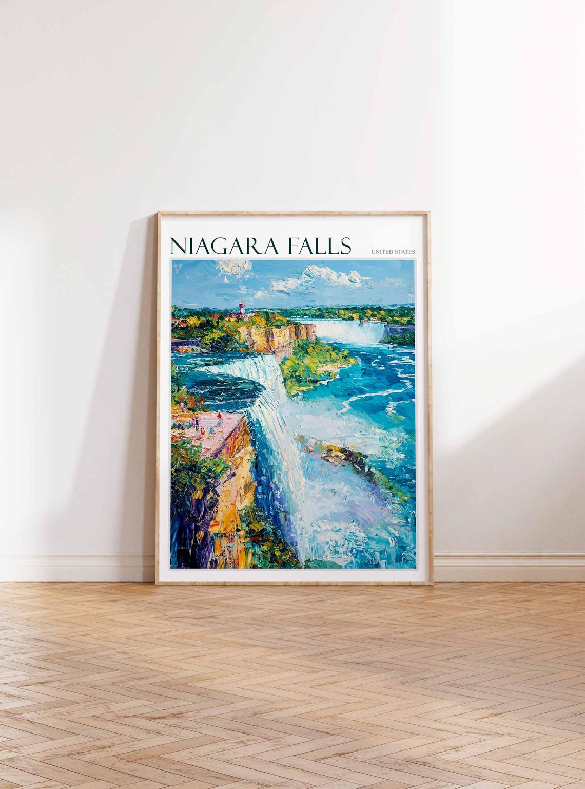 Niagara Falls Poster Niagara Falls Travel Print United States Travel Poster Travel Art Travel Poster United States Wall Art - Image 2