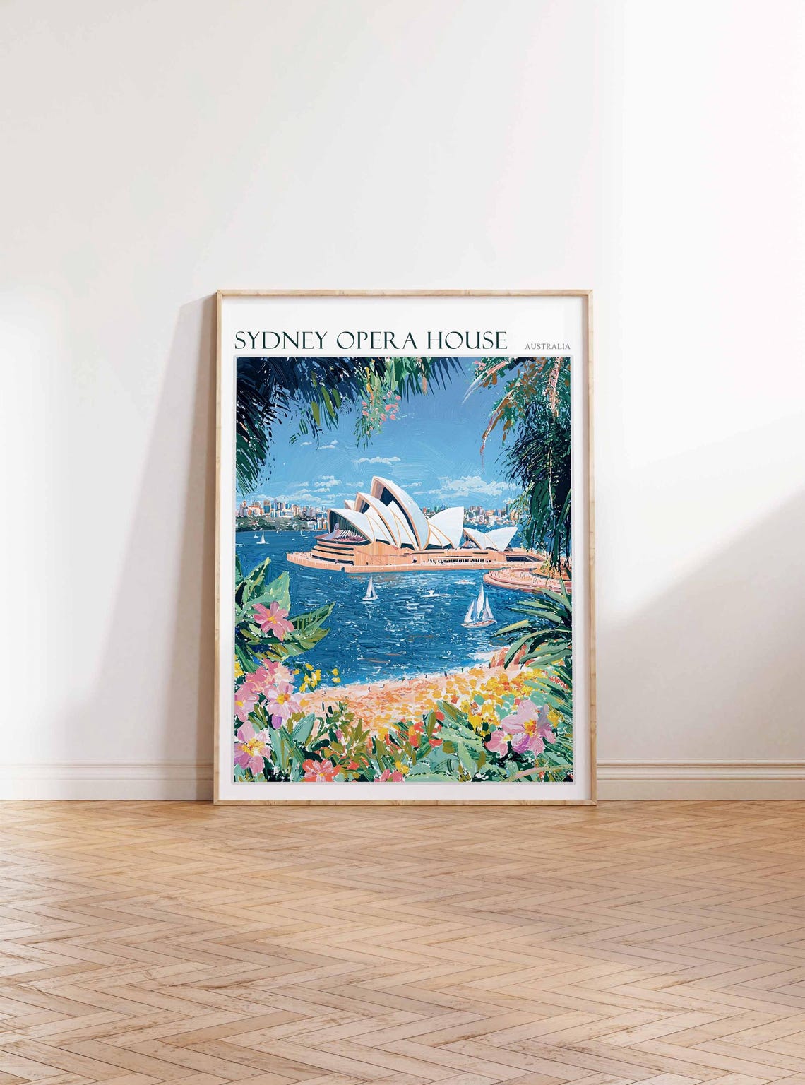 Sydney Opera House Australia Harbour Sails Sailboats View Poster - Image 2