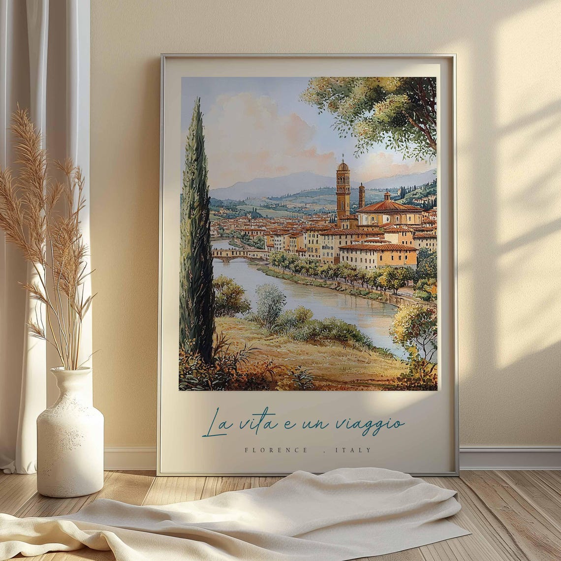 Florence Poster Italian Travel Print Florence Travel Art Florence Wall Art Italy Art Italy Travel Decor Italian Travel Gift - Image 2