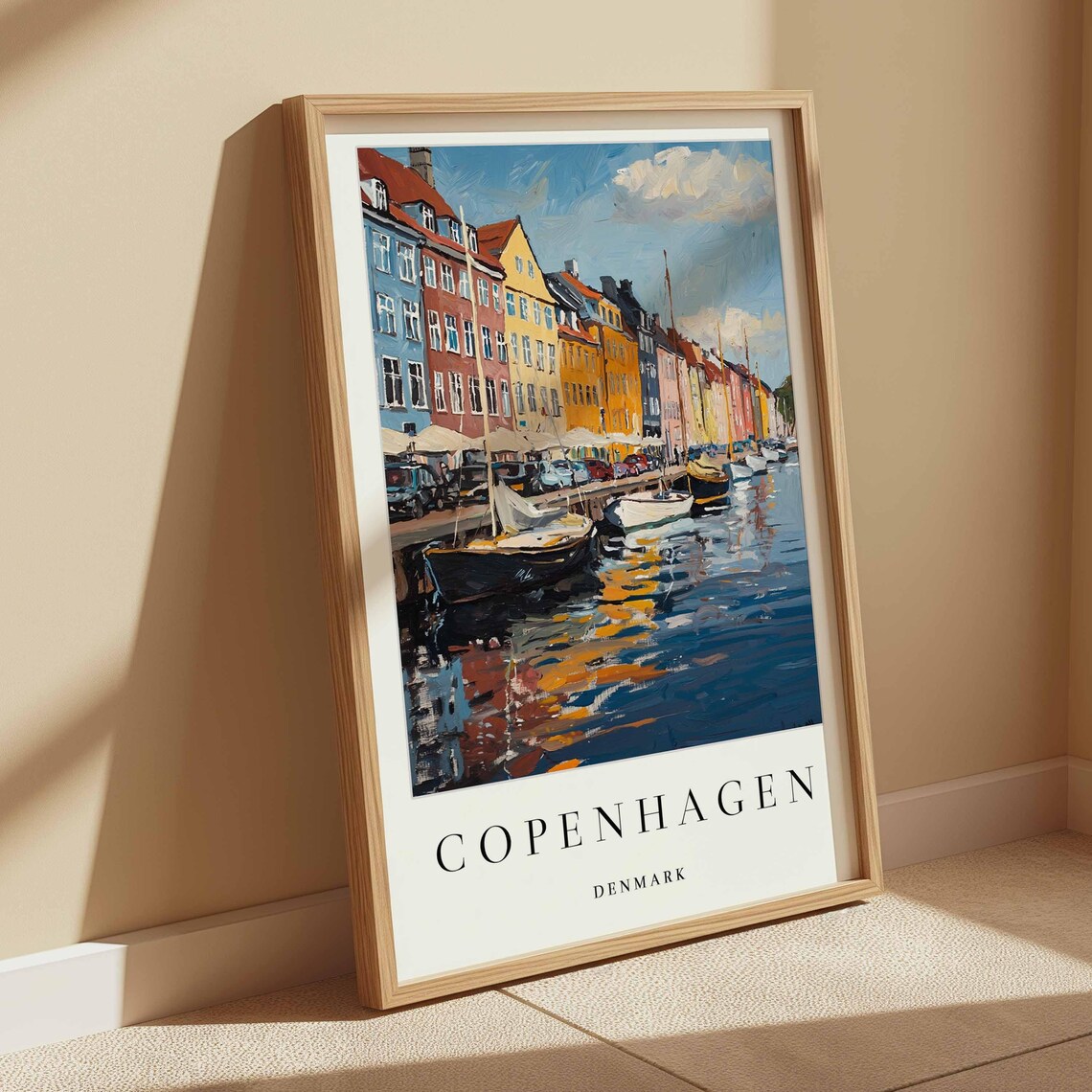 Copenhagen Denmark Nyhavn Harbor Colorful Houses Travel Poster - Image 4