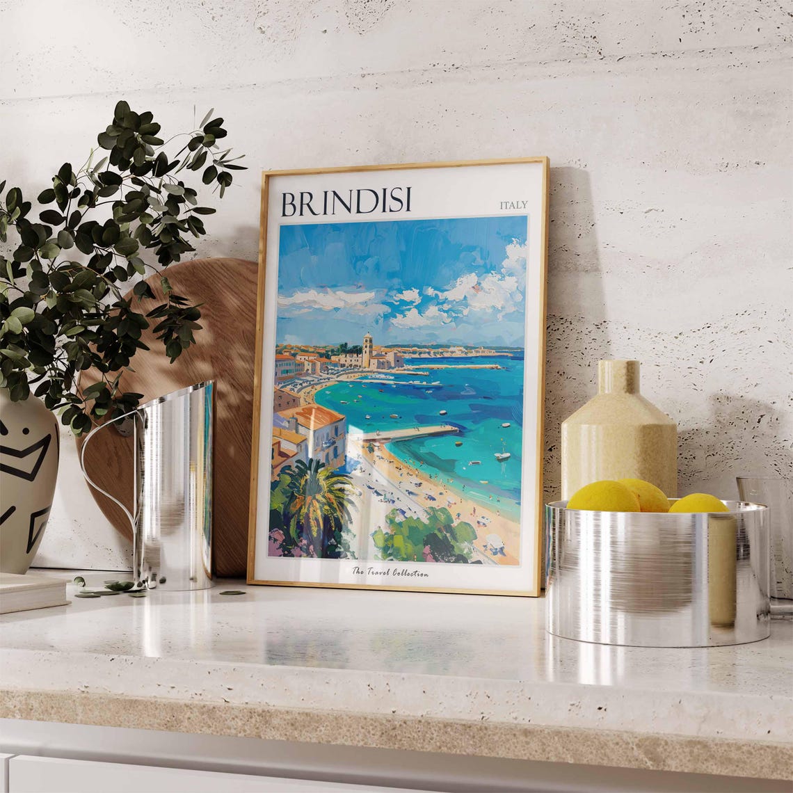 Brindisi Poster Italian Travel Print Brindisi Travel Art Brindisi Wall Art Italian Travel Brindisi Home Decor Brindisi Travel Gift - Image 3