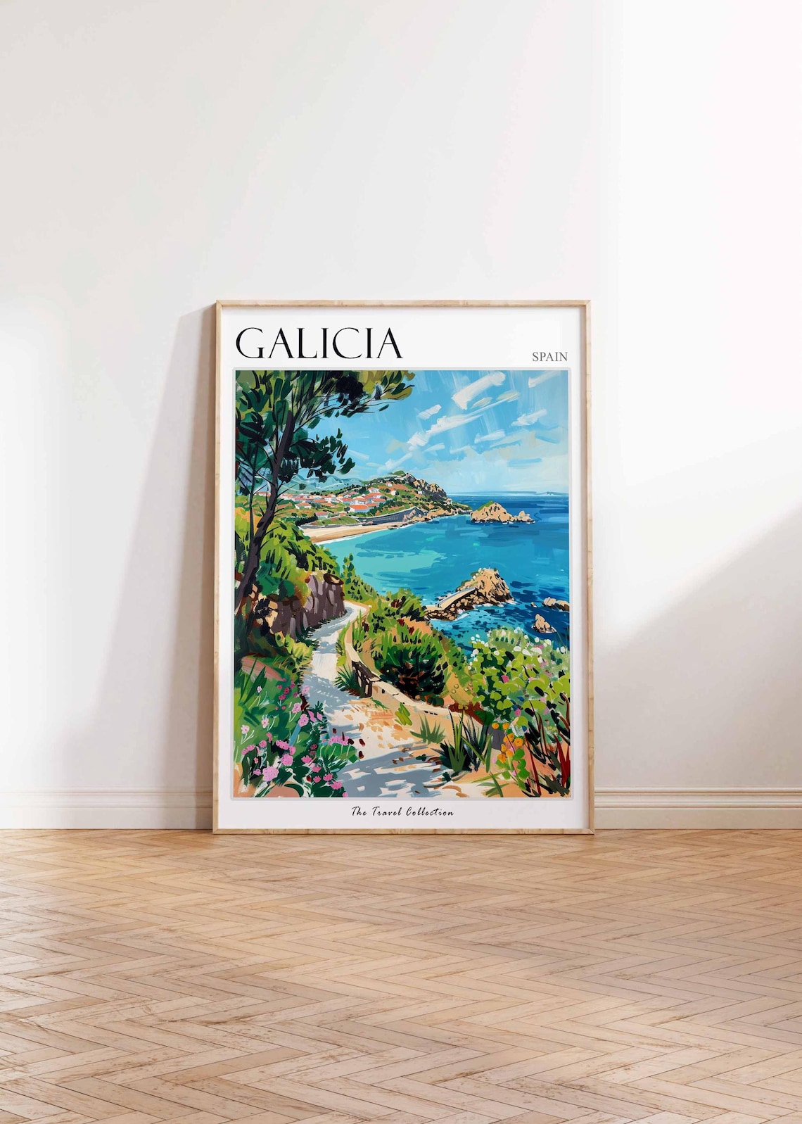 Galicia Travel Poster, Spain Coastal Wall Art - Image 2