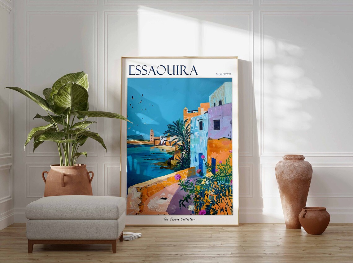 Essaouira Morocco Seaside Old Town Coastal Travel Art Poster - Image 3