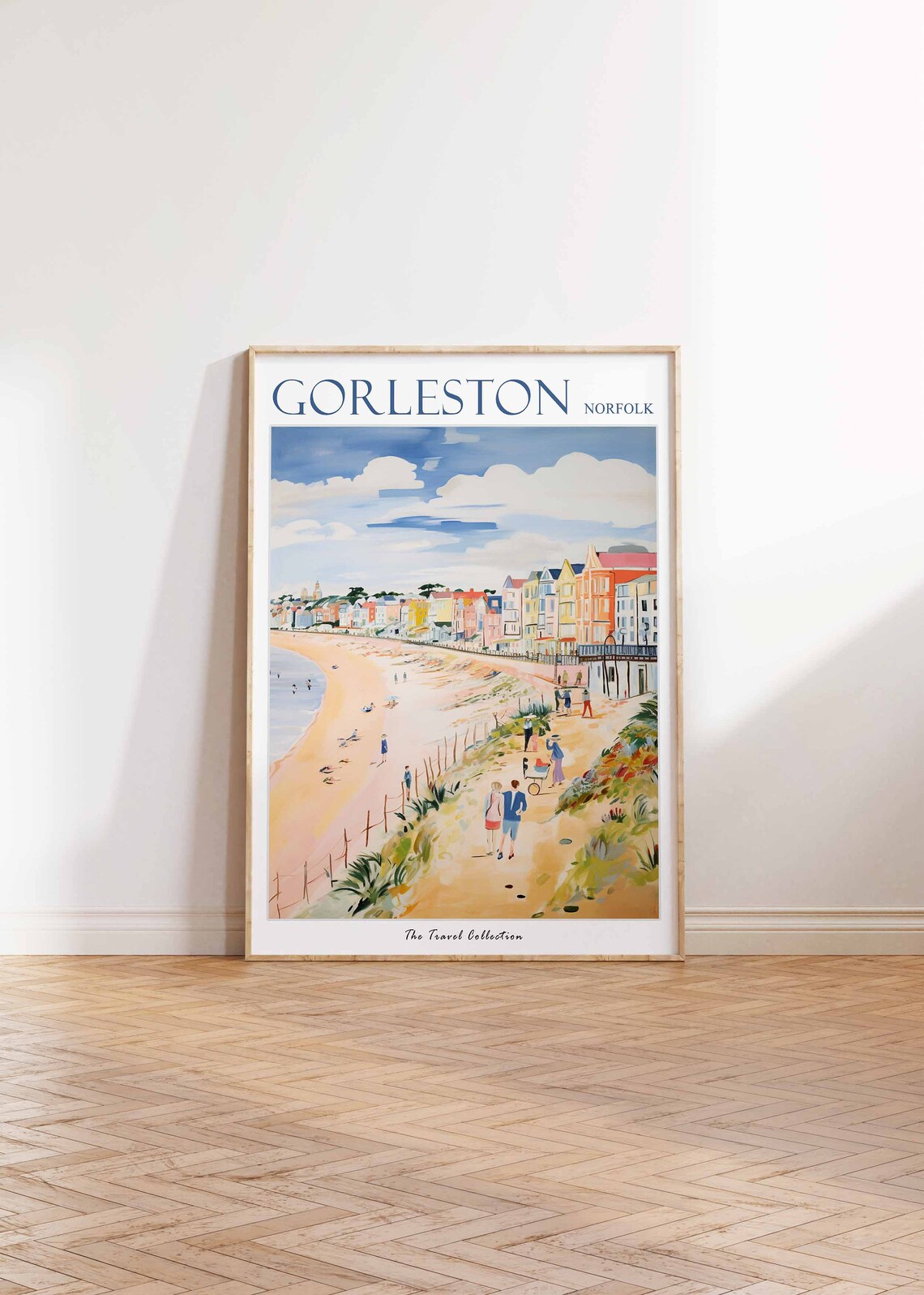 Gorleston Travel Poster, Norfolk British Decor - Image 2