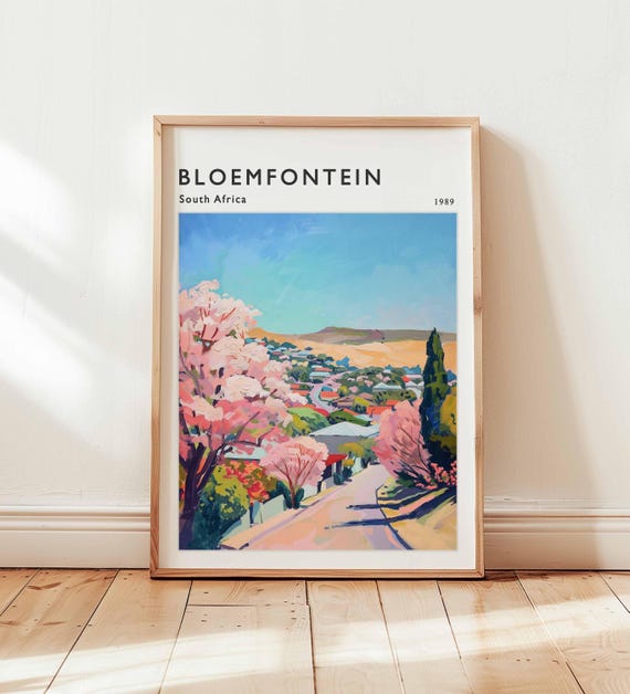 Bloemfontein South Africa Poster City Of Roses Travel Print