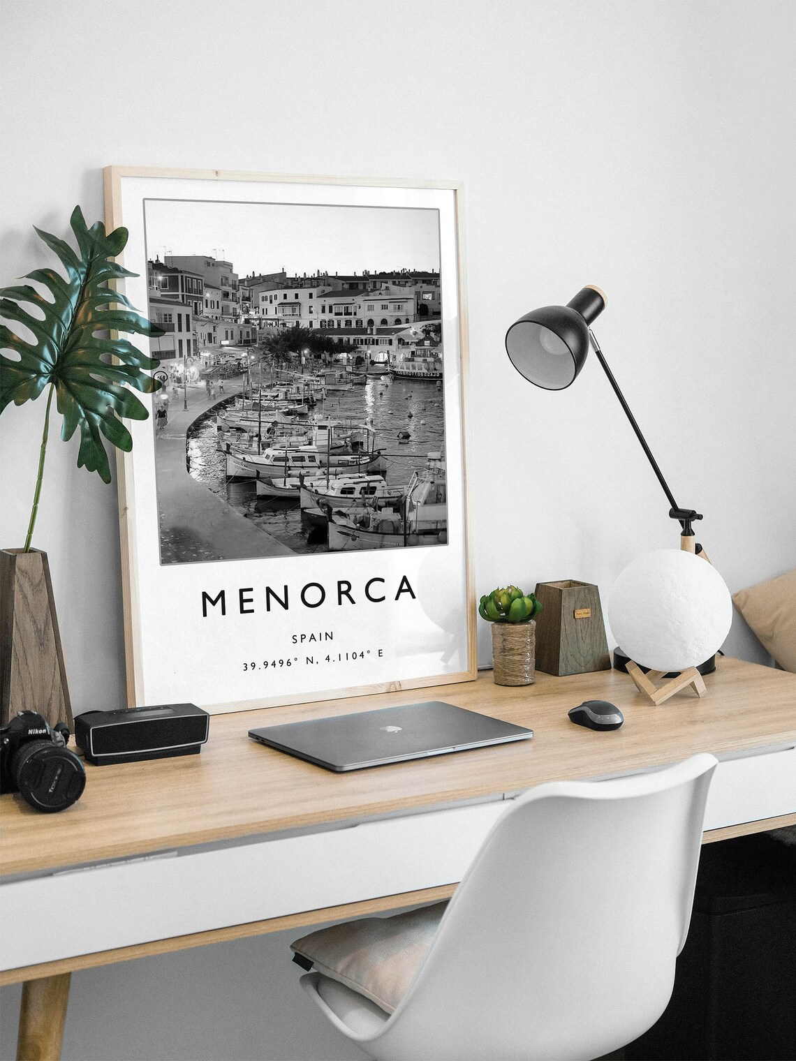 Menorca Travel Poster, Black And White Art Print - Image 2