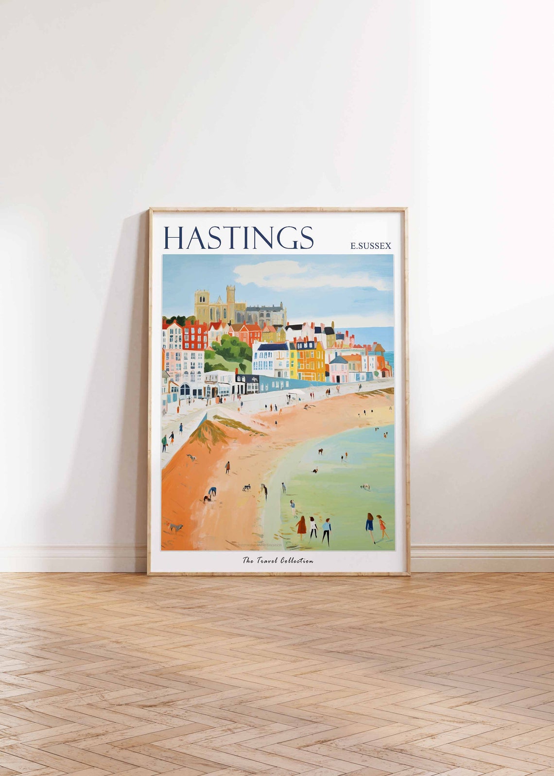 Hastings Poster Hastings Travel Print East Sussex Travel Poster British Decor Tropical Decor Hastings Gift Hastings Travel Poster - Image 2