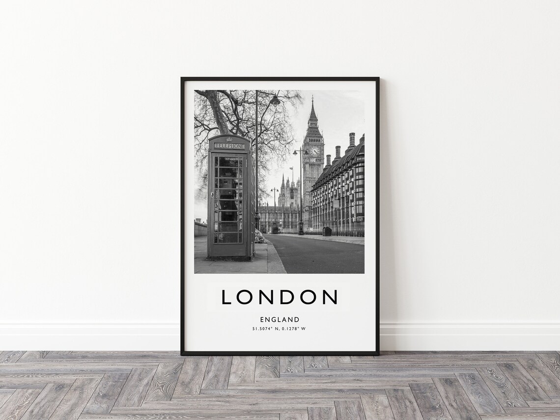 London Minimalist Travel Print, Travel Poster - Image 3