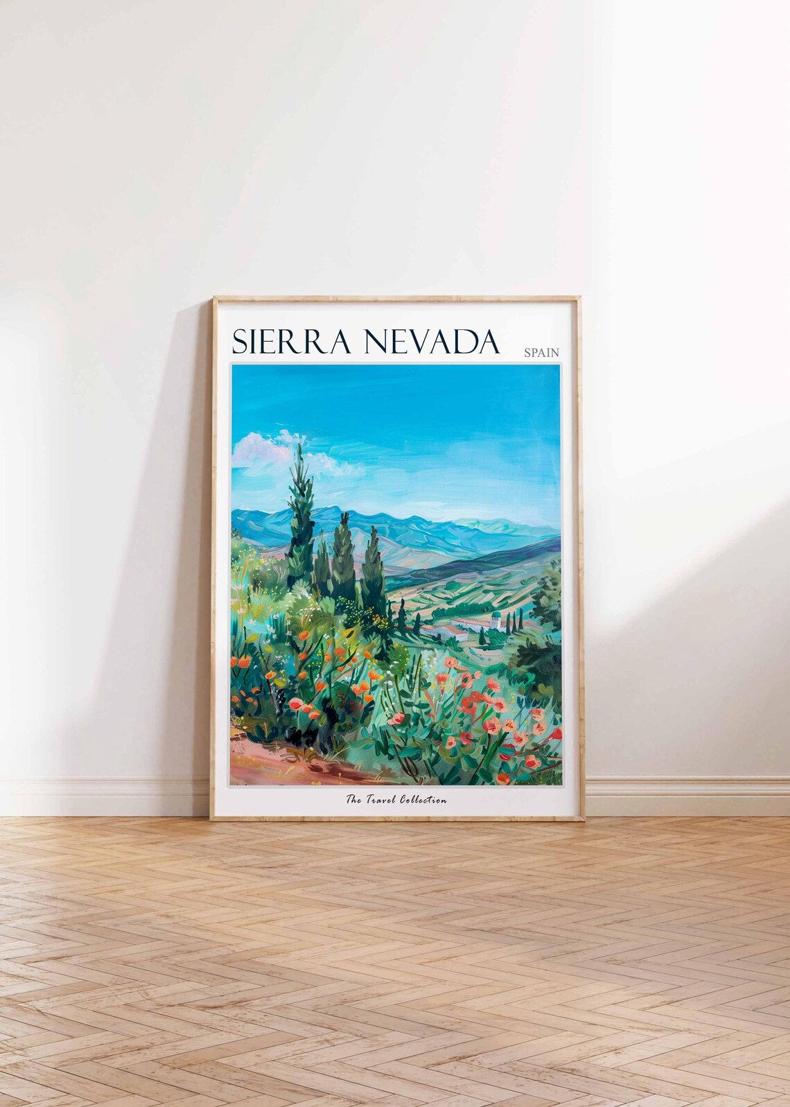 Sierra Nevada Wildflower Meadow Mountain Spain Travel Poster - Image 2