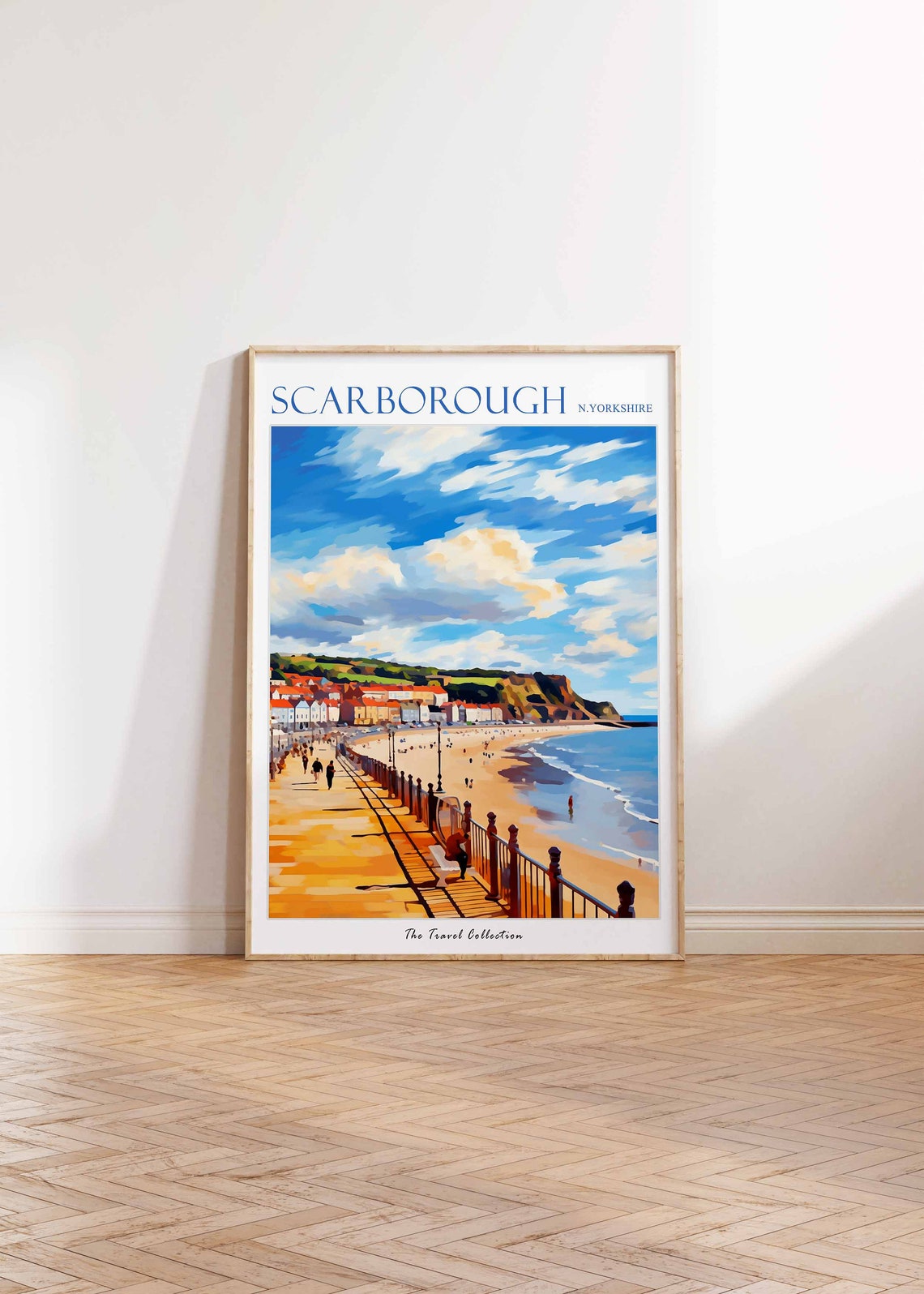 Scarborough North Yorkshire Promenade Beach Town Travel Poster - Image 2
