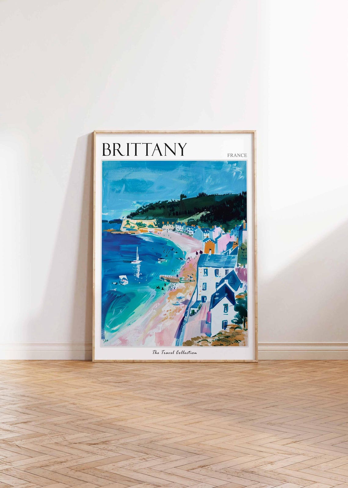 Brittany Poster France Travel Print French Decor Europe Travel Poster European Wall Art Brittany Gift Brittany Travel Poster - Image 2