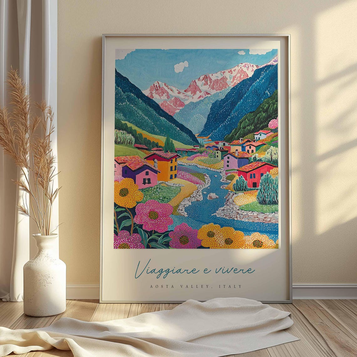 Aosta Valley Poster Aosta Valley Travel Print Aosta Valley Travel Art Aosta Valley Wall Art Italy Art Italy Travel Decor Travel Gift - Image 2