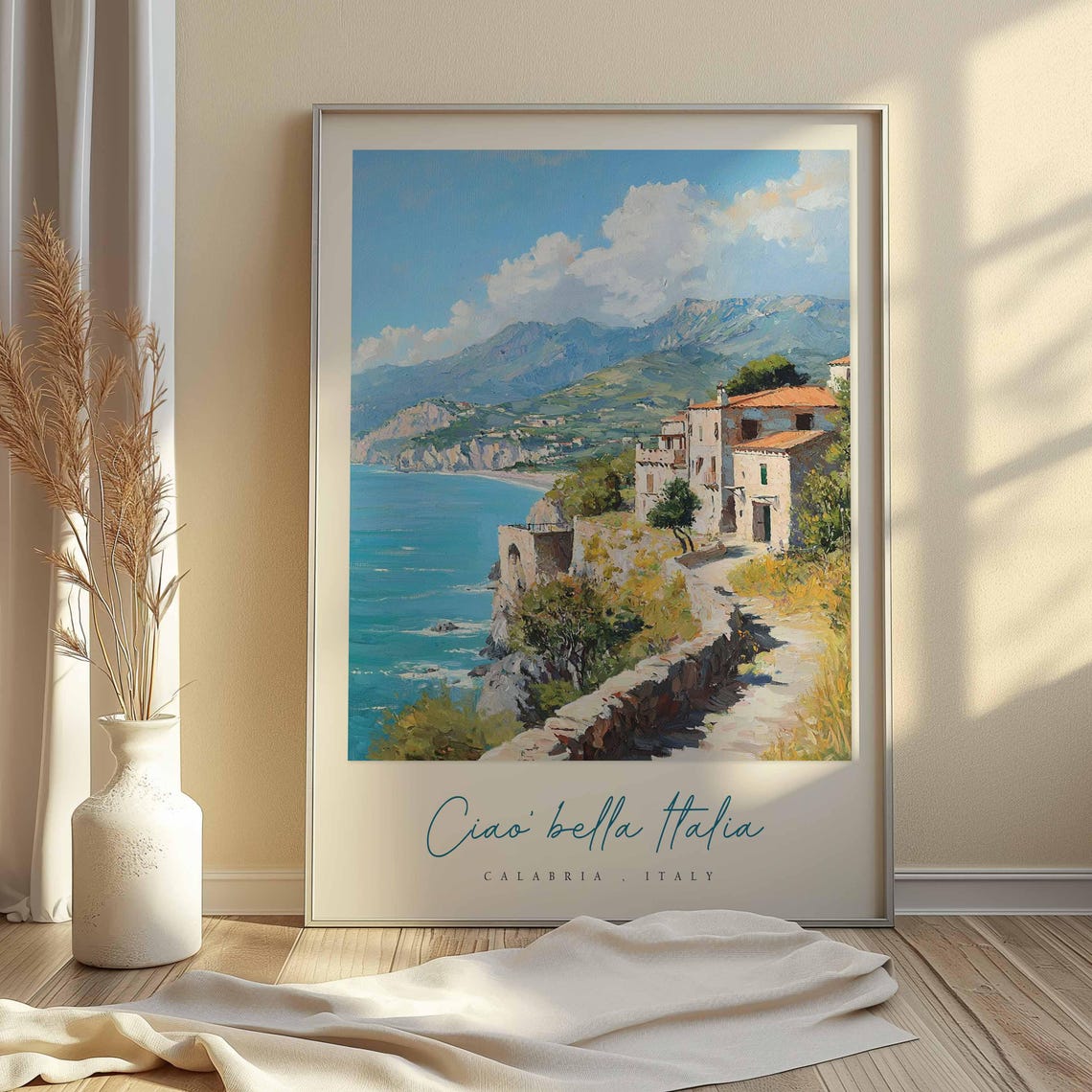 Calabria Poster Calabria Travel Print Calabria Travel Art Calabria Wall Art Italy Art Italy Travel Decor Italian Travel Gift - Image 2