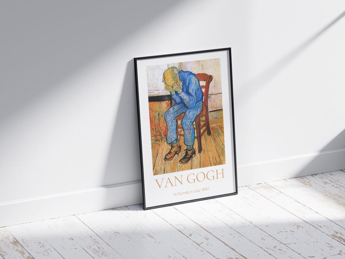 Van Gogh Art Print At Eternitys Gate Van Gogh Exhibition Poster Van Gogh Painting Sorrowing Old Man Museum Poster - Image 6