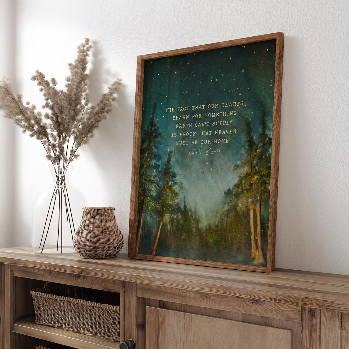 C.S. Lewis Quote Art Print, Christian Wall Art - Image 2