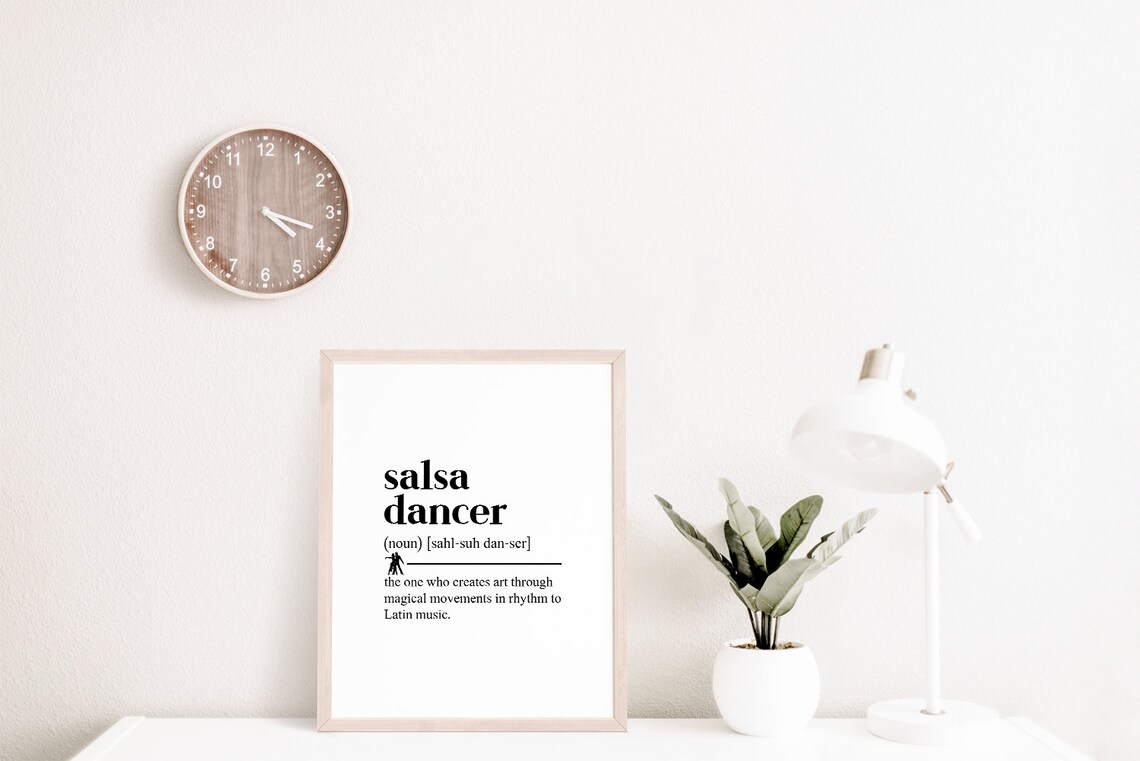 Salsa Dance Definition Art Print, Dance Studio Decor - Image 2