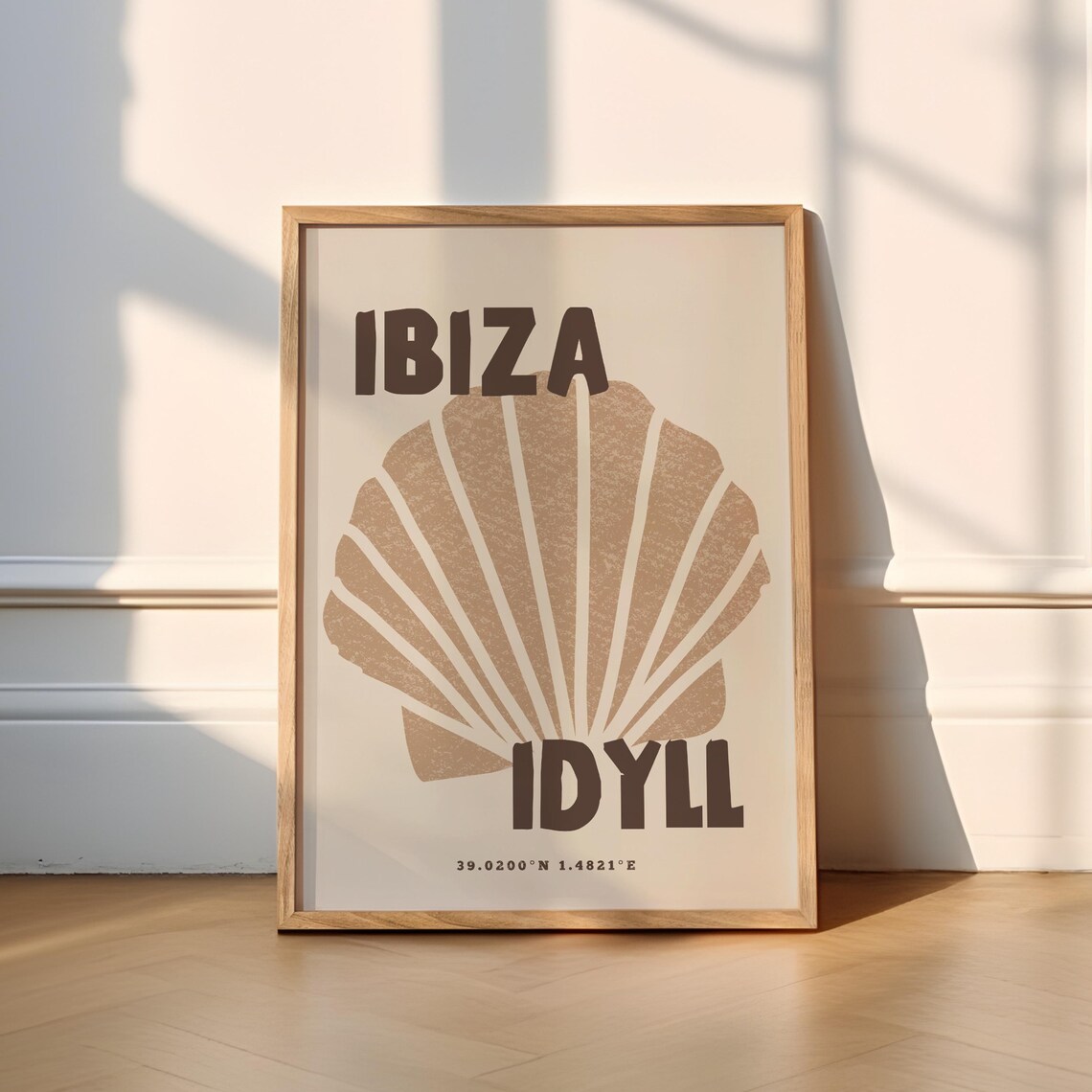 Ibiza Idyll Travel Poster, Boho Spain Wall Art