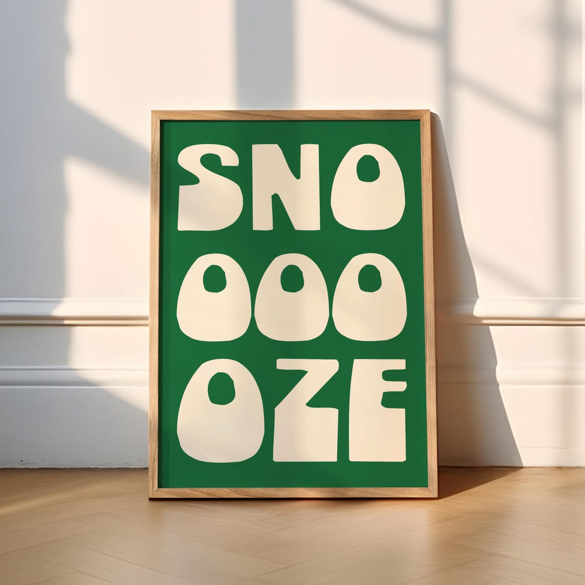 Snooze Typography Retro Humour Poster