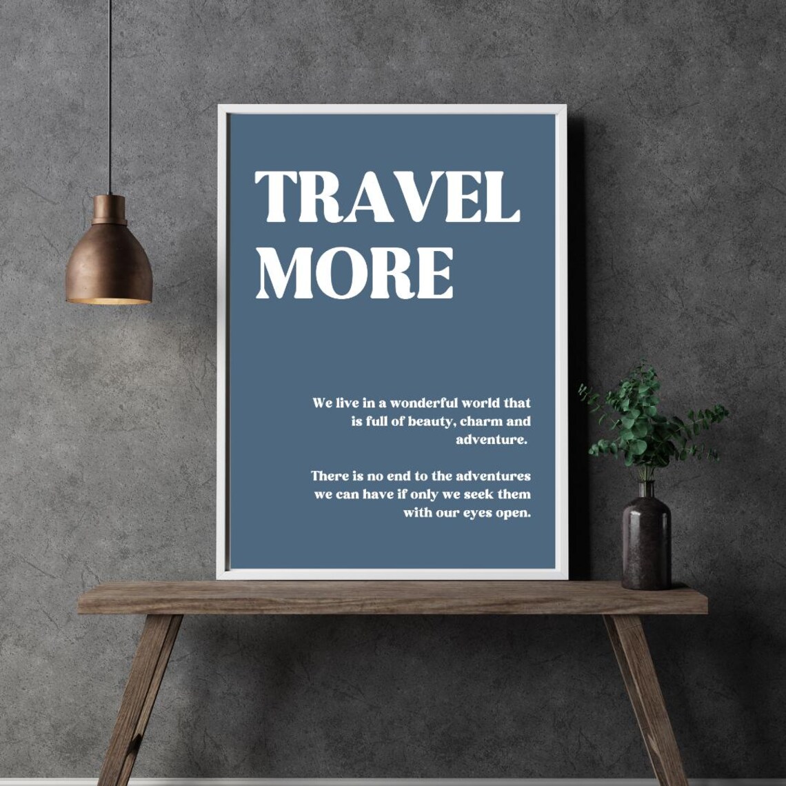 Travel More Quote Poster, Motivational Inspiration - Image 5