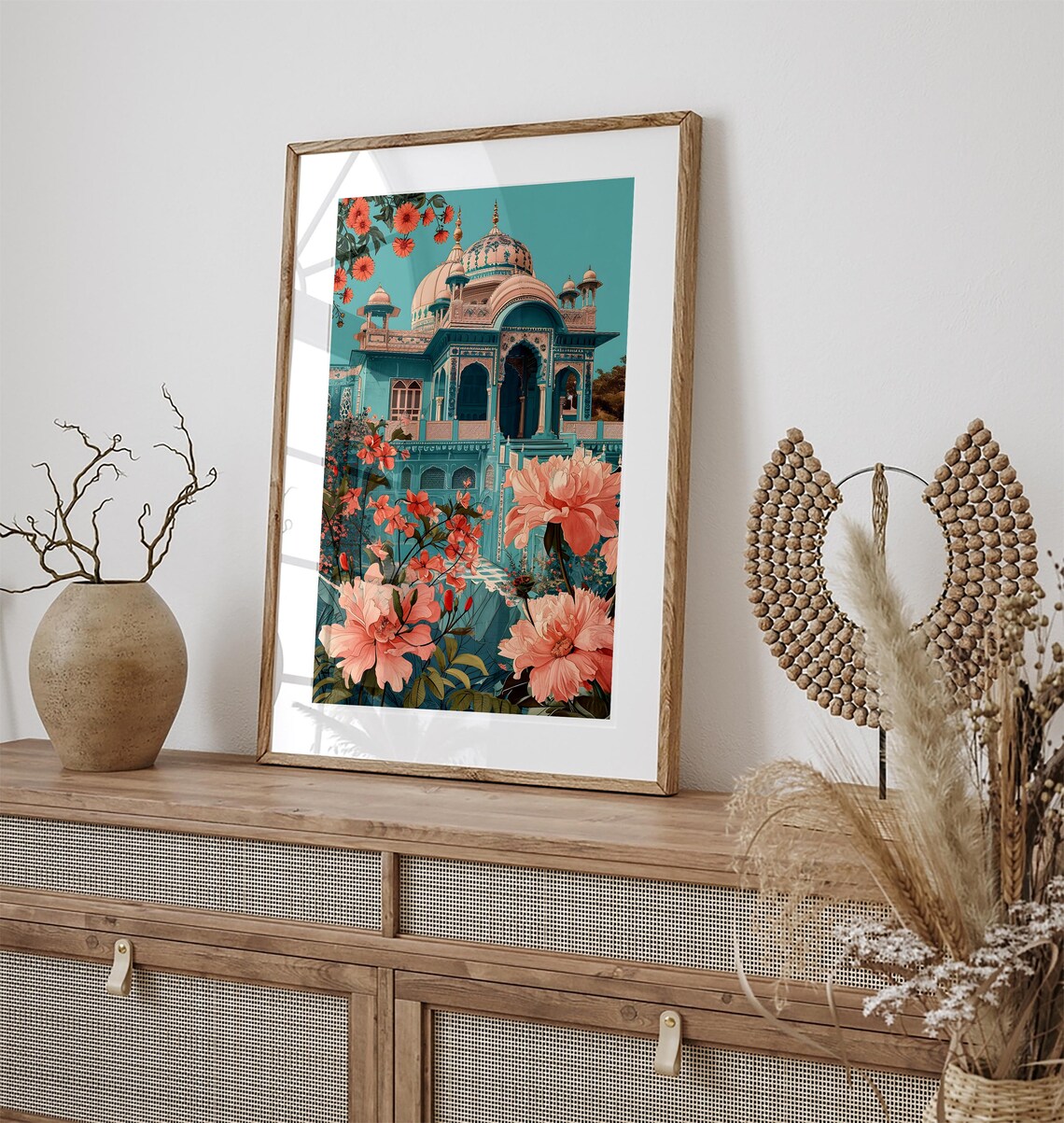 Jaipur Palace Travel Poster, Rajasthan Wall Art - Image 3