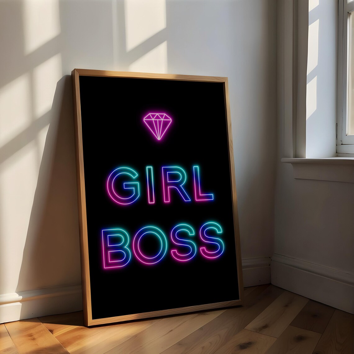 Girl Boss Art Girl Power Motivational Art Inspirational Wall Art Typography Art Phrase Saying Art Decor - Image 5