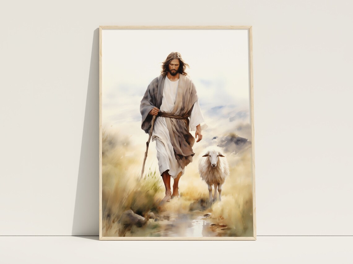 Jesus Christ The Good Shepherd Art Print