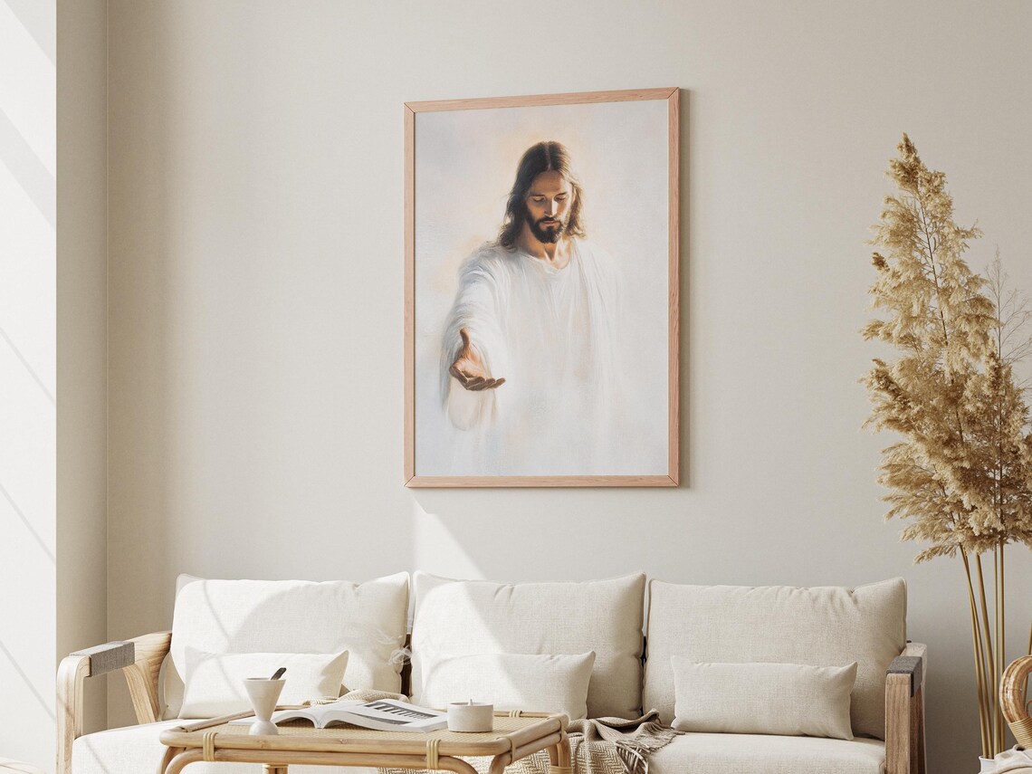 Jesus Portrait Christian Art Print, Catholic LDS - Image 3