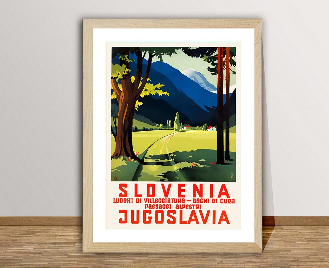 Slovenia Bagni Di Cura Vintage Travel Poster