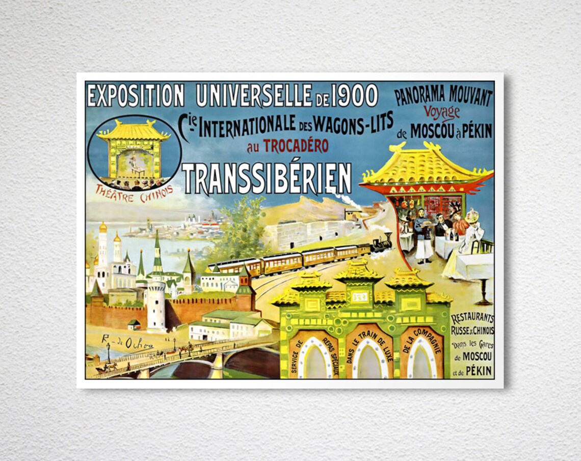 Exposition Universelle De 1900 Transsiberien Travel Poster - Image 2