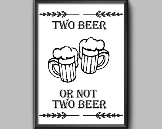 Beer Print Bar Print Kitchen Art Typography Print Bar Decor Beer Lover Gift Kitchen Wall Art Kitchen Decor Gift For Him Beer Poster