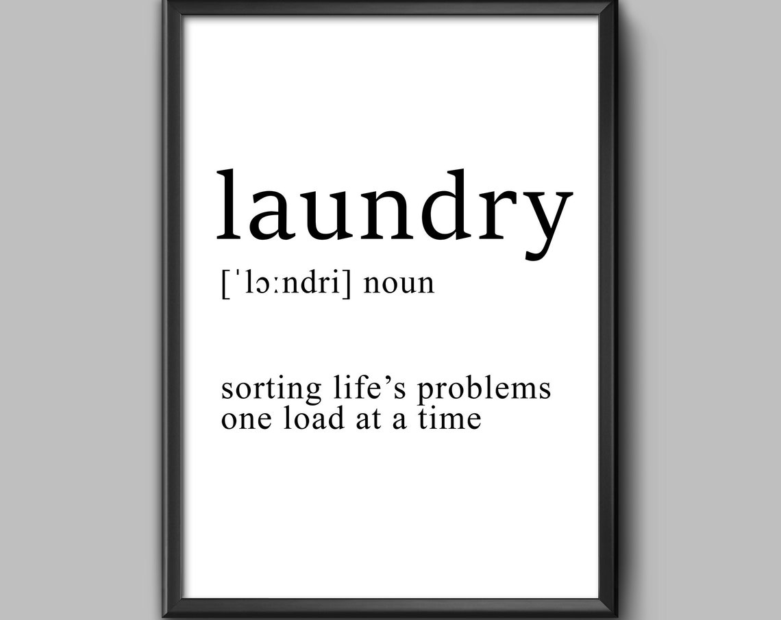 Laundry Definition Funny Laundry Room Dictionary Sign Wall Poster - Image 2