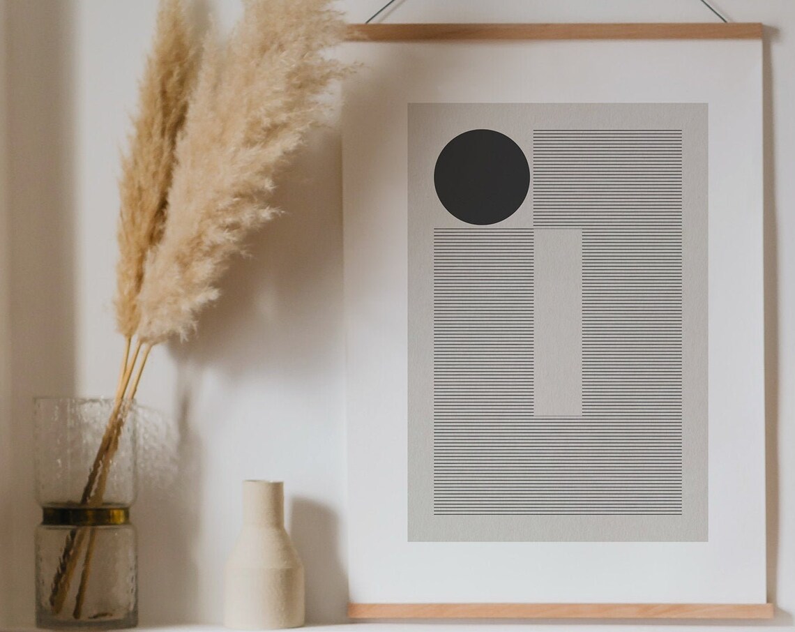 Minimal Geometric Design, Abstract Modern Art Print - Image 2