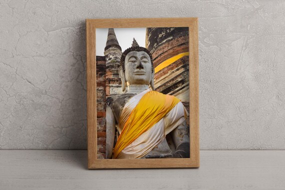 Striking Buddha Ayutthaya Thailand Street Photography Wall Art Gift Bangkok Travel