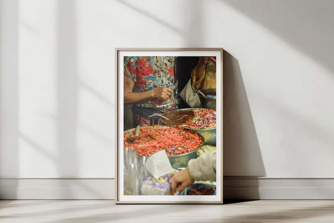 Chiang Mai Street Food Poster Thailand Market Vendor Colorful Photo