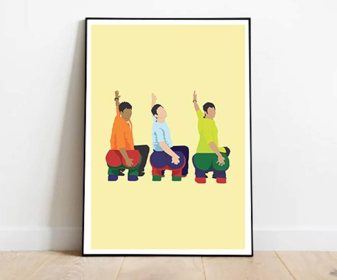 3 Idiots Bollywood Movie Poster, Indian Film Art Print