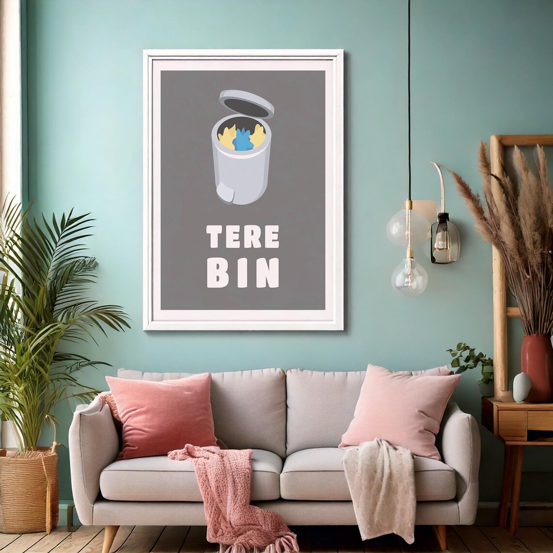 Tere Bin Punny Bollywood Wordplay Humor Poster - Image 2
