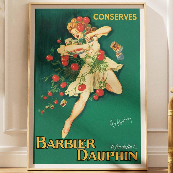 French Vintage Food Poster - Retro Kitchen Art
