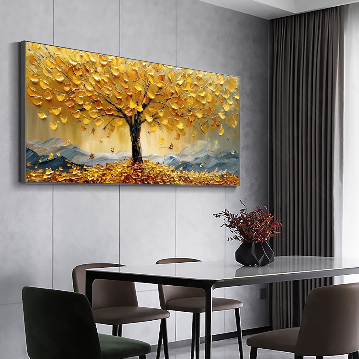 Tree Of Life Abstract Golden Tree Art Print - Image 8