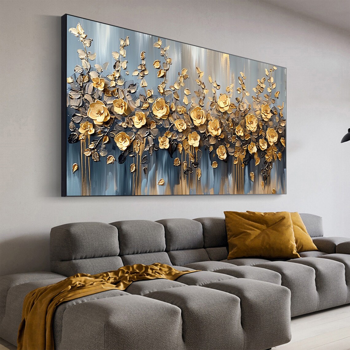 Abstract Rose Flower Oil Painting, Modern Floral Art Print - Image 7