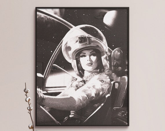 Next Stop Mars Retro Futurism Space Travel Poster