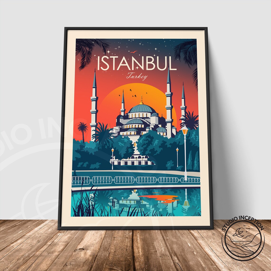 Istanbul Travel Poster, Turkey Place Print - Image 3