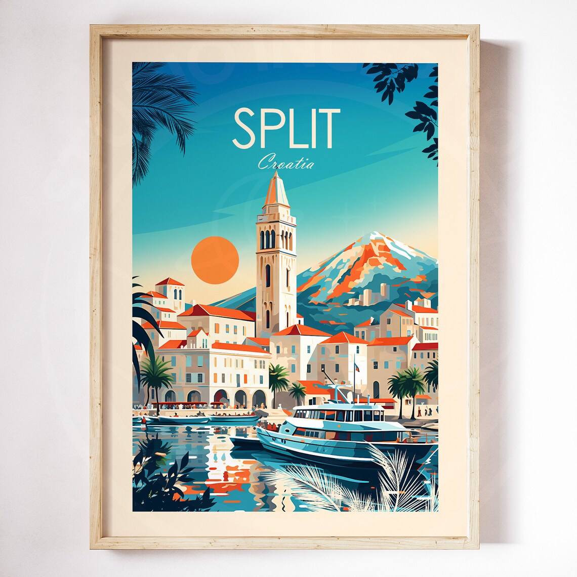 Split Travel Poster, Croatia City Wall Art - Image 3