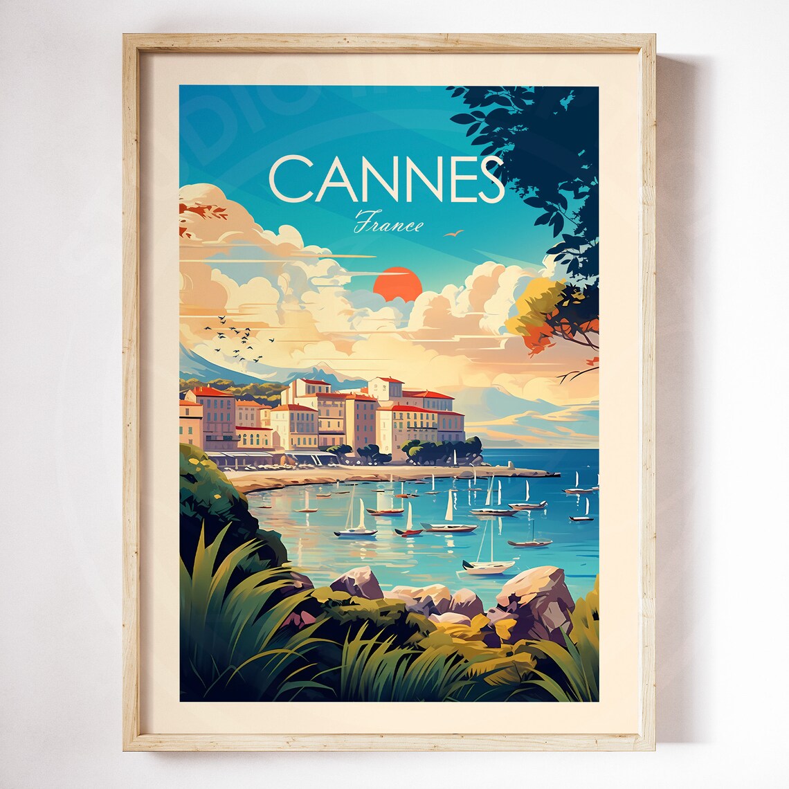 Cannes Travel Poster, France Wall Decor - Image 2