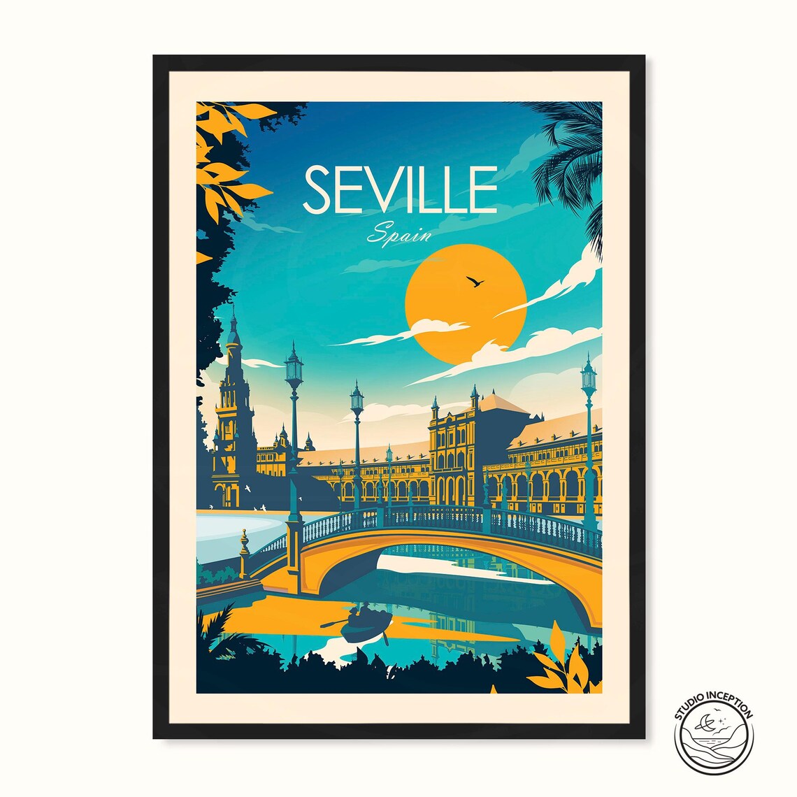 Seville Spain Wall Art Travel Poster
