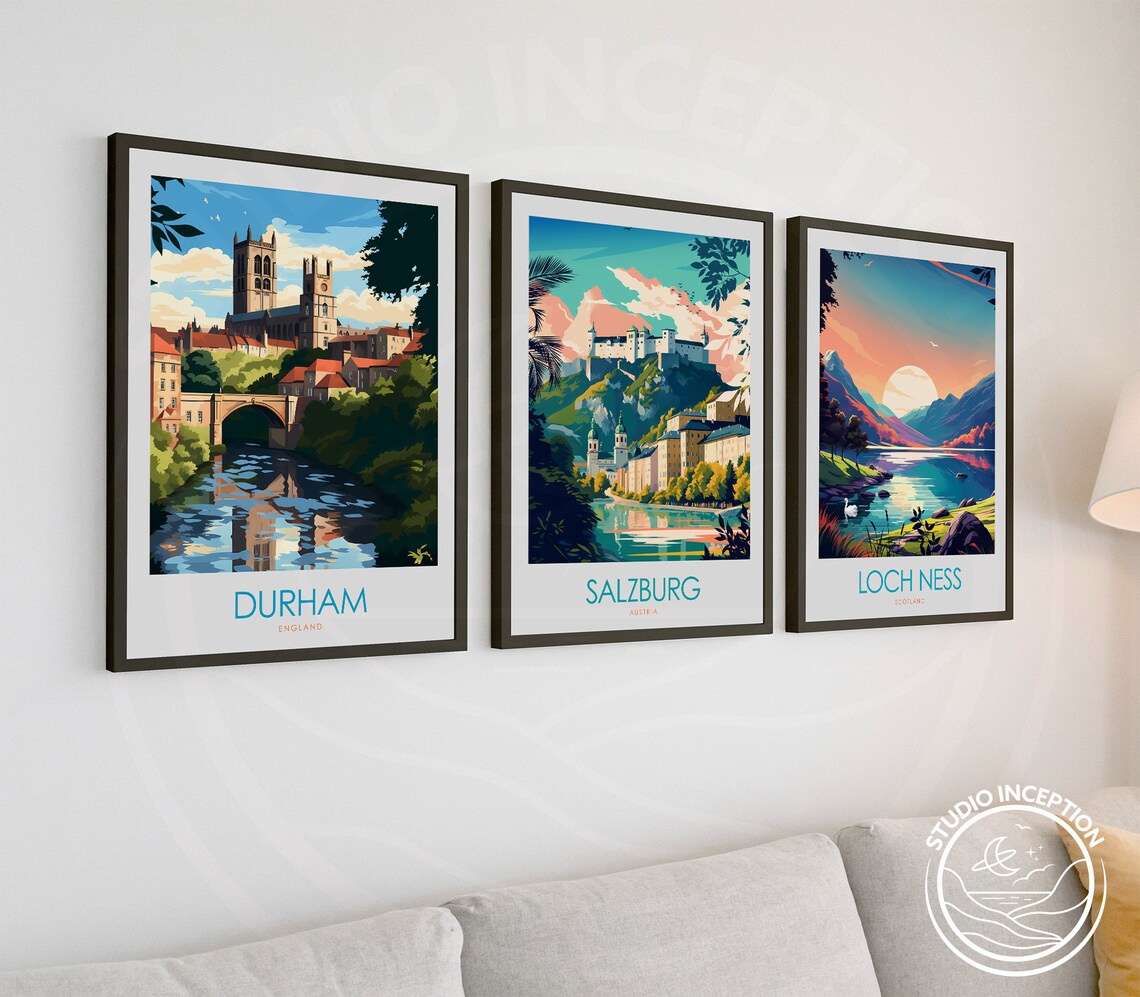 Durham England Travel Poster, Wall Art Print - Image 2