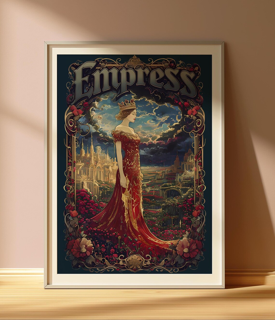 Tarot Empress Card, Dark Fantasy Poster Art
