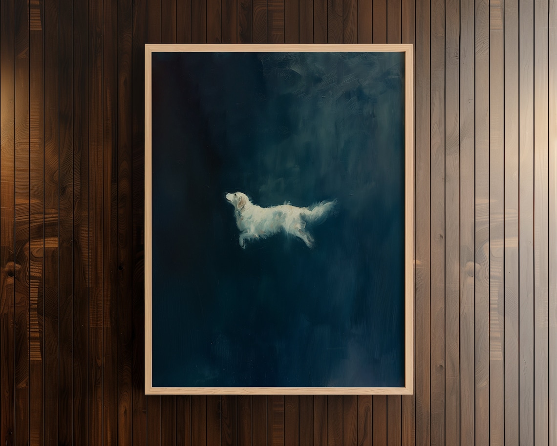 Vintage Golden Retriever Abstract Dog Art Print - Image 4